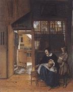 Pieter de Hooch The sandwich fur the school china oil painting reproduction